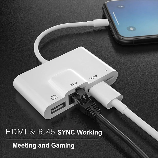 Coteetci Lightning Otg Hdmi 4 In 1