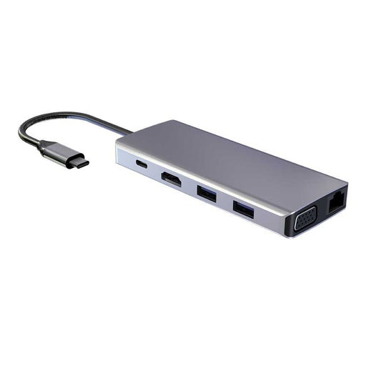 Powerology 11 in 1 USB-C VGA, Ethernet and HDMI Hub