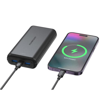 Powerology 20k mAh PD20w QC 18W 2USB-A 1USB-C Port Fast Charging PowerBank