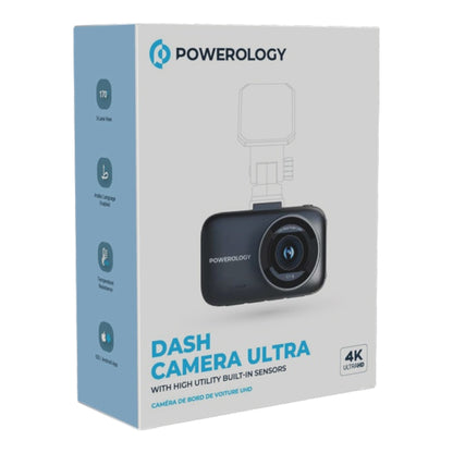 Powerology Dash Camera Ultra with High Utility Built-In Sensors 4K